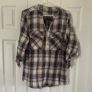 Plaid Kismet Zip-Up Size L❤️